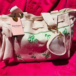 VIRAL!!!  Juicy Couture Pink and Green Tote Bag